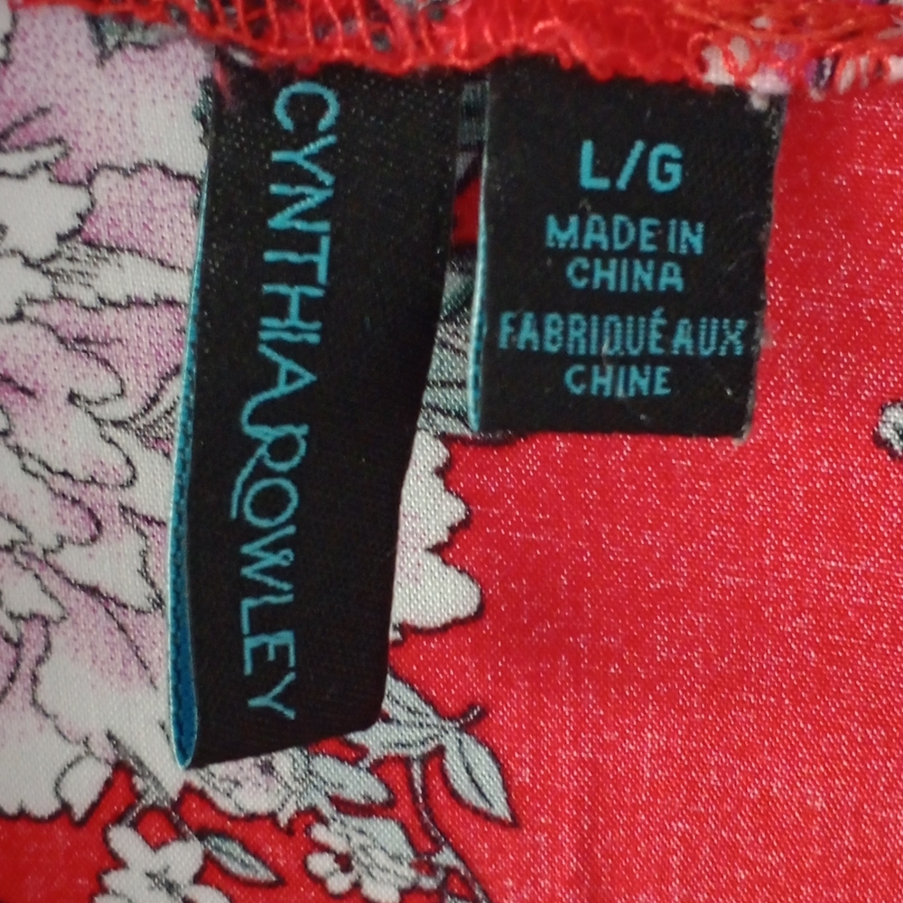Floral Red Kimono Robe - Picture 2 of 7